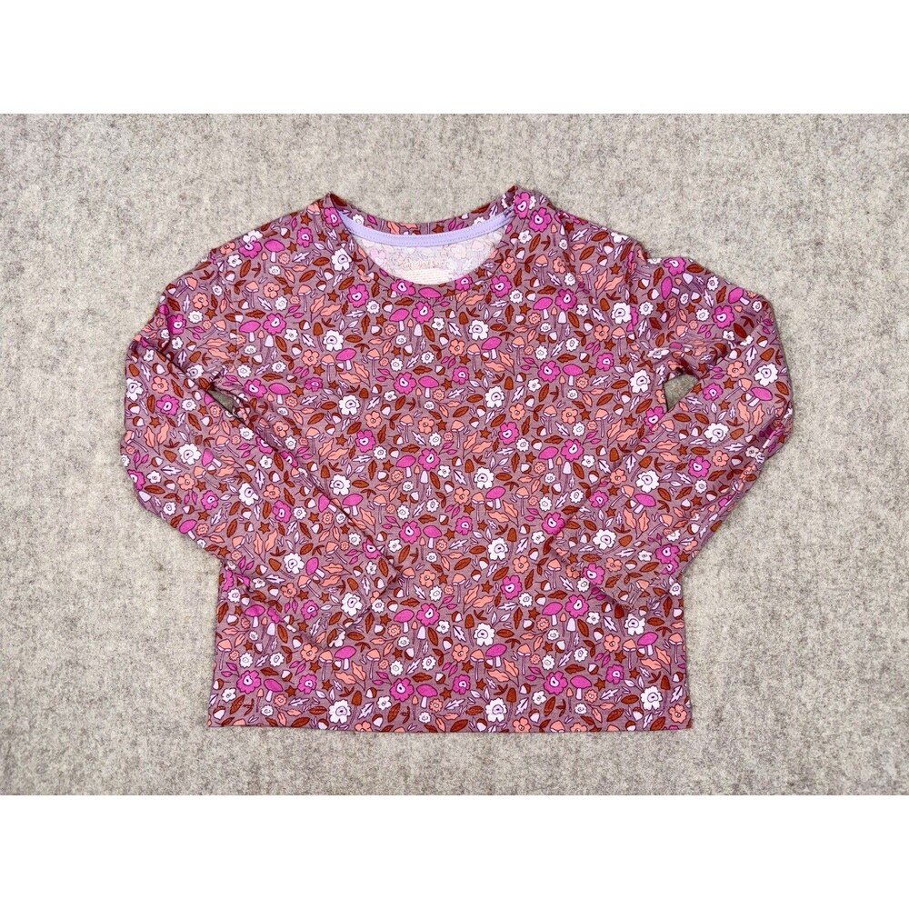 Cat & Jack Girls Size S (6/7) Long Sleeve Shirt Pink Floral